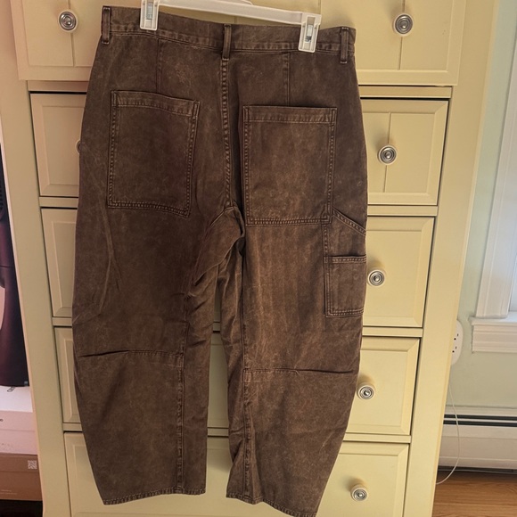 Citizens Of Humanity Dark Brown Barrel Cargo Pants - Picture 3 of 5